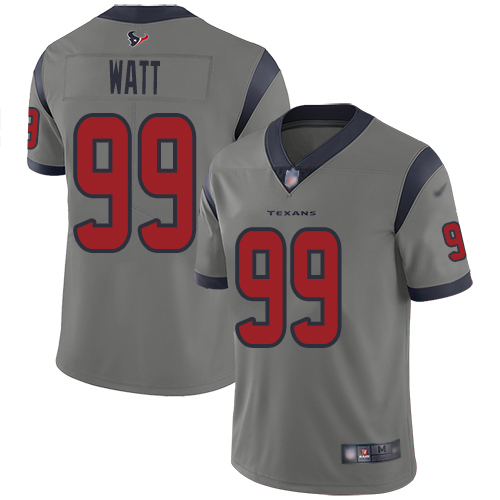 Houston Texans Limited Gray Men J J  Watt Jersey NFL Football #99 Inverted Legend->houston texans->NFL Jersey